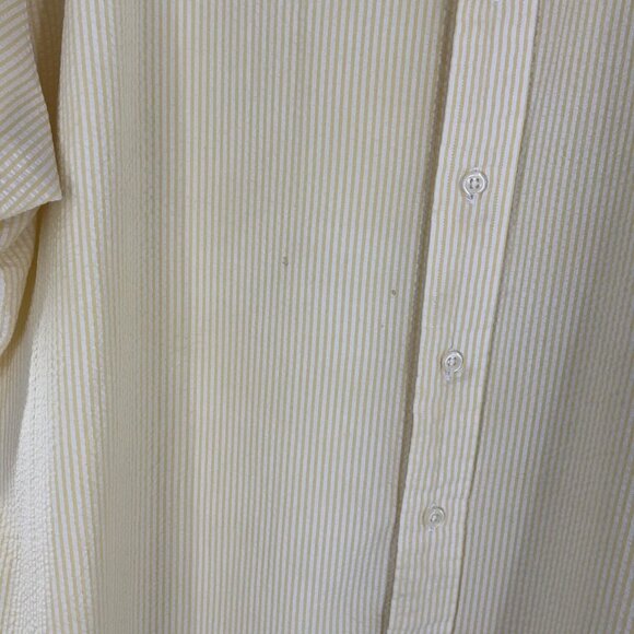Ralph Lauren Mens Yellow Striped Short Sleeve seeraucker Button-Down Shirt XXL - Picture 10 of 10